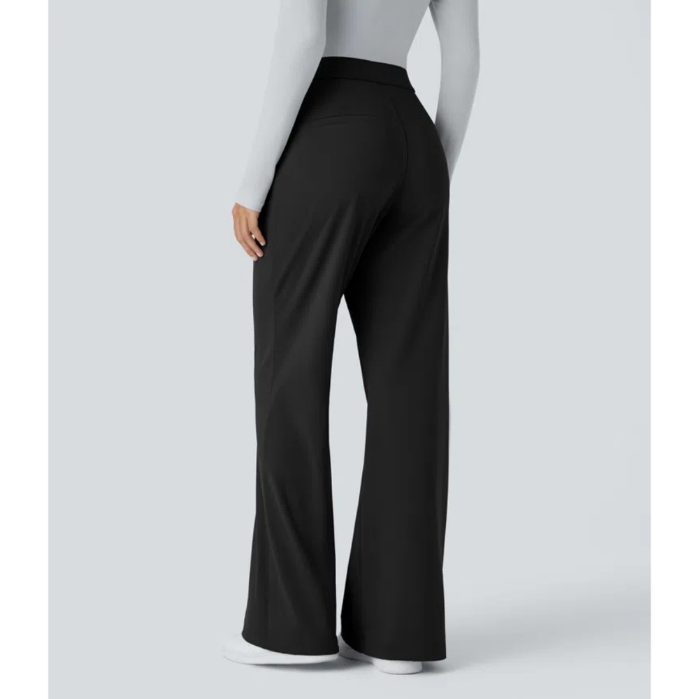 Halara Eegant Black Wide-Leg Women's Pants Tall - Picture 5 of 8